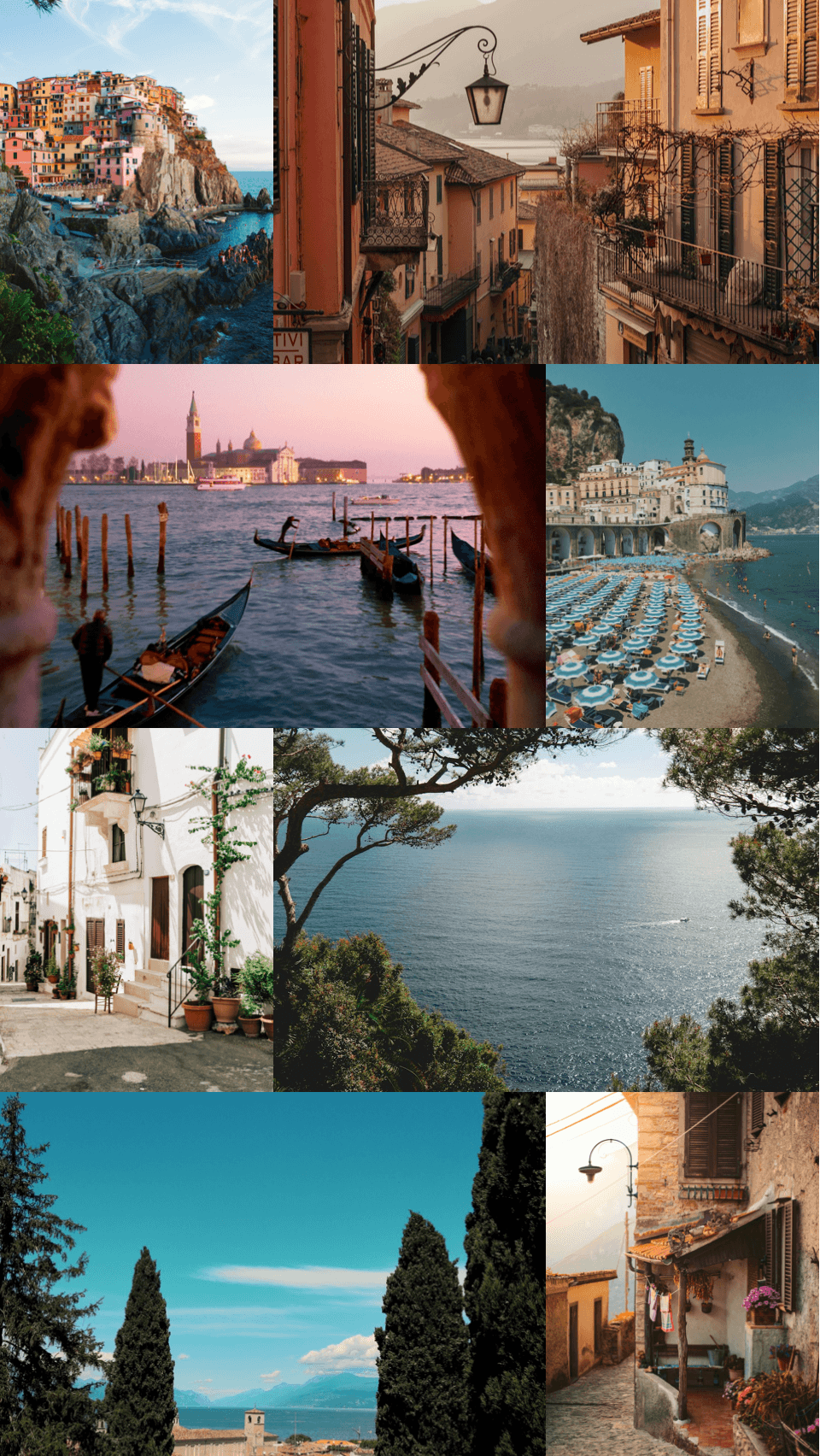 Aesthetic photo grid collage made with Aethel