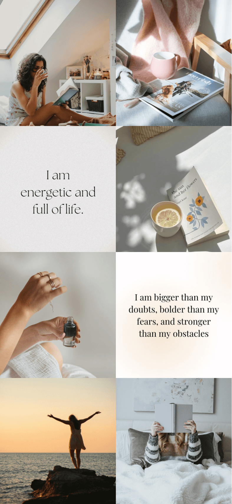 Aesthetic vision board created in Aethel