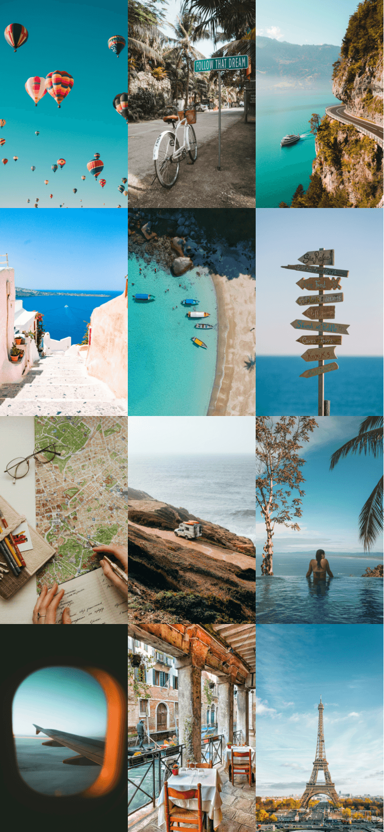 Goal vision board made with Aethel