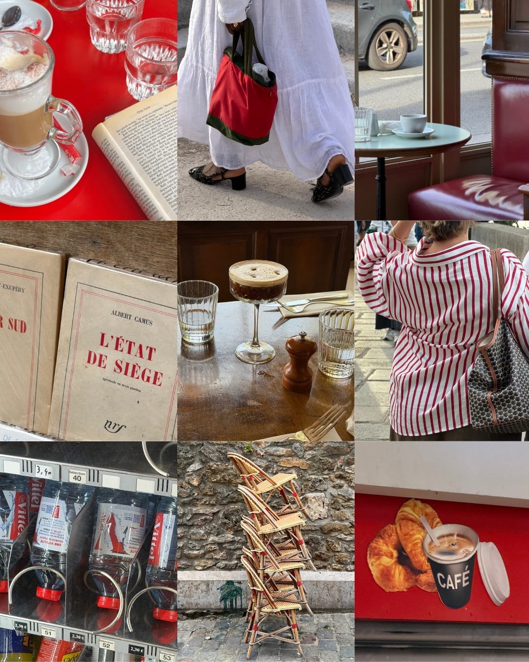 A clean digital mood board example — a Parisian photo grid