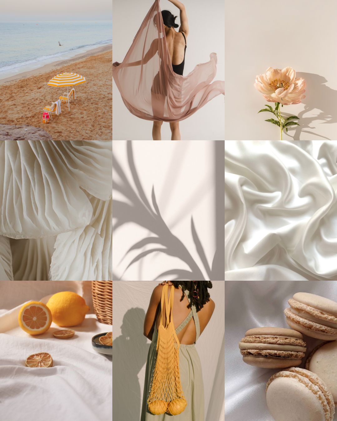 Aesthetic vision board collage made with Aethel on iPhone