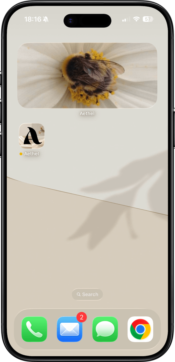 Aethel mood board widget showcase 3