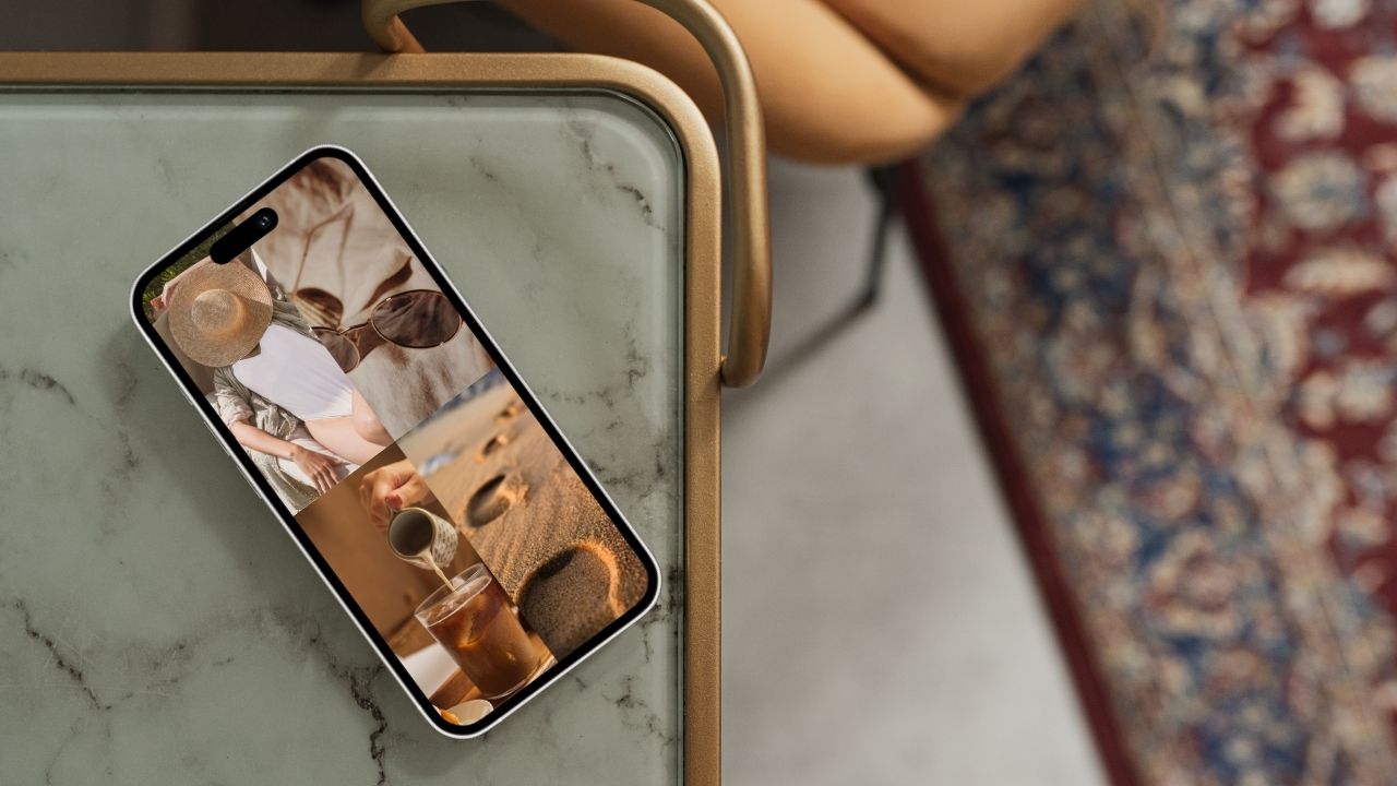 Aesthetic mood board created on an iPhone with the Aethel app