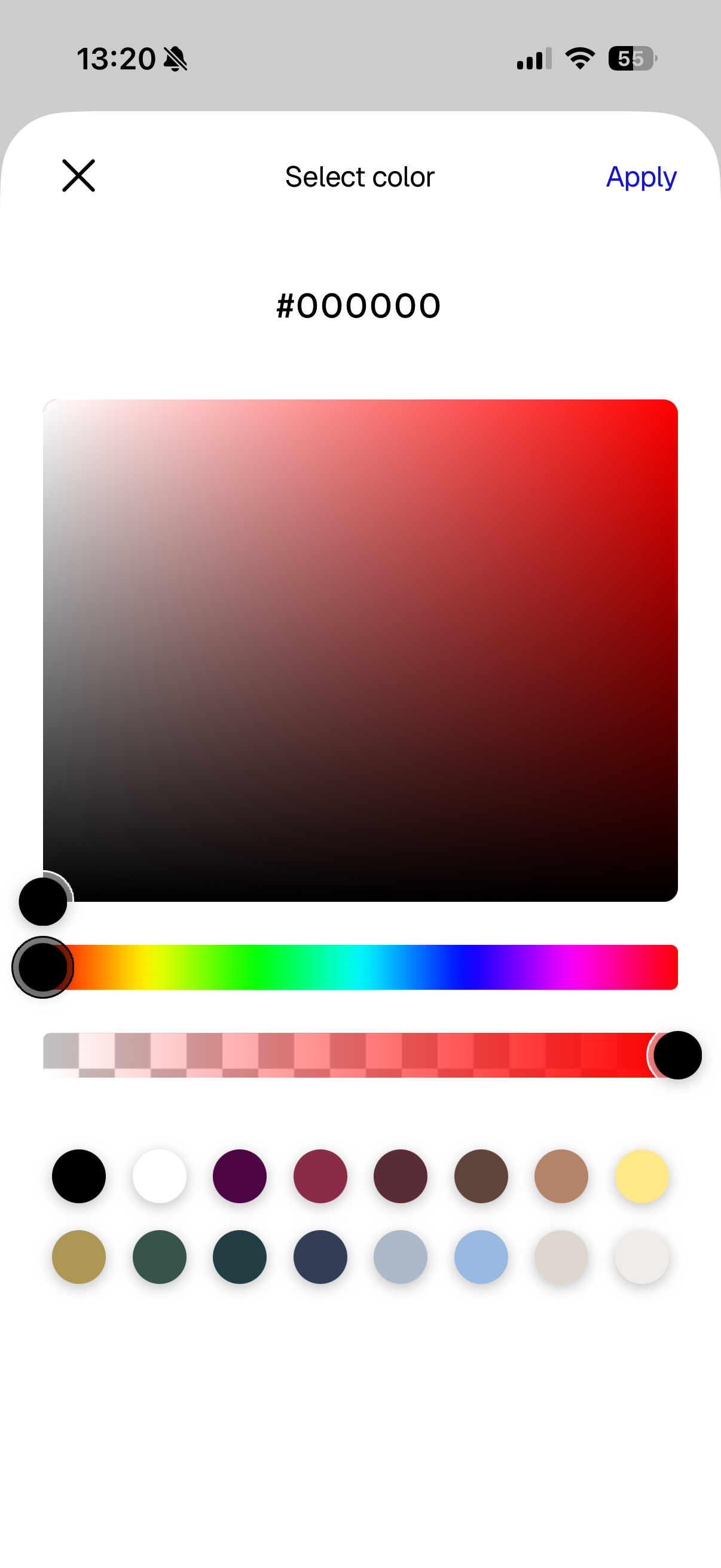 Choosing a colour block for a mood board in Aethel